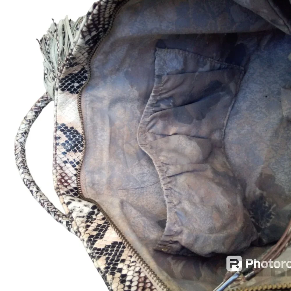 Elliott Lucca leather snakeprint purse